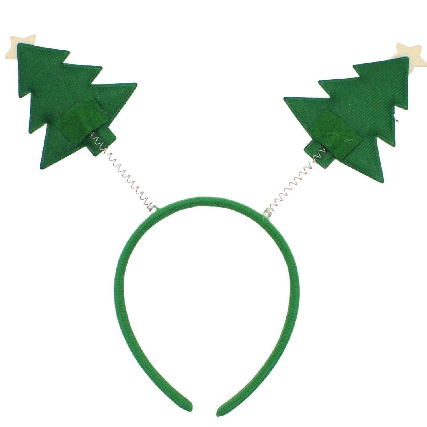 Christmas Headbands for Adults and Kids, Christmas Hats - Trees, Santa Bow, Festive Faces Boppers (Alien Headband), Christmas Hair Accessories, Novelty Xmas Dress