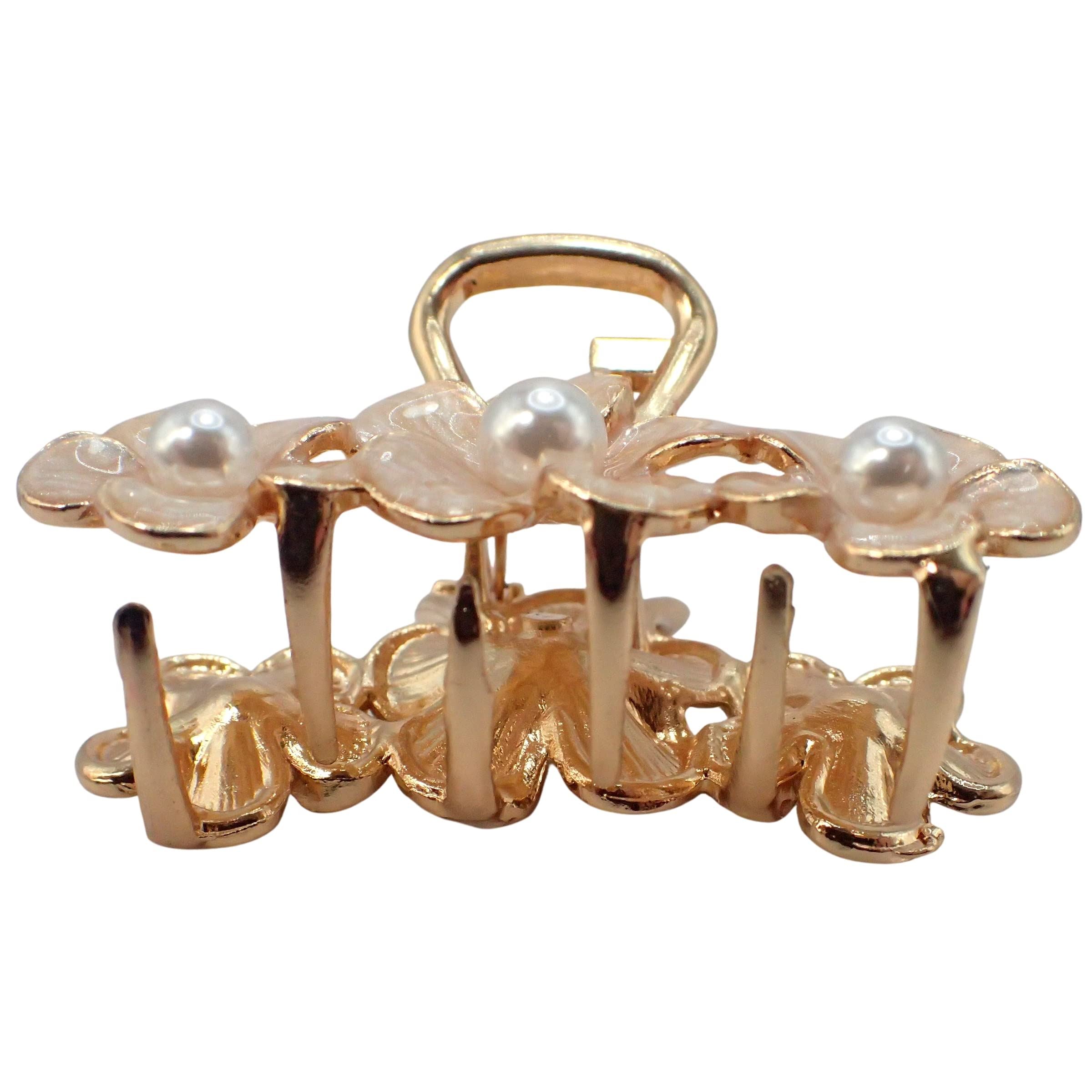 Metal Flower Claw Clips for Women and Girls, Hair Accessories for Women, Hair Claw Clips, Hair Clips Women, Mini Claw Clips, Flower Hair Clip