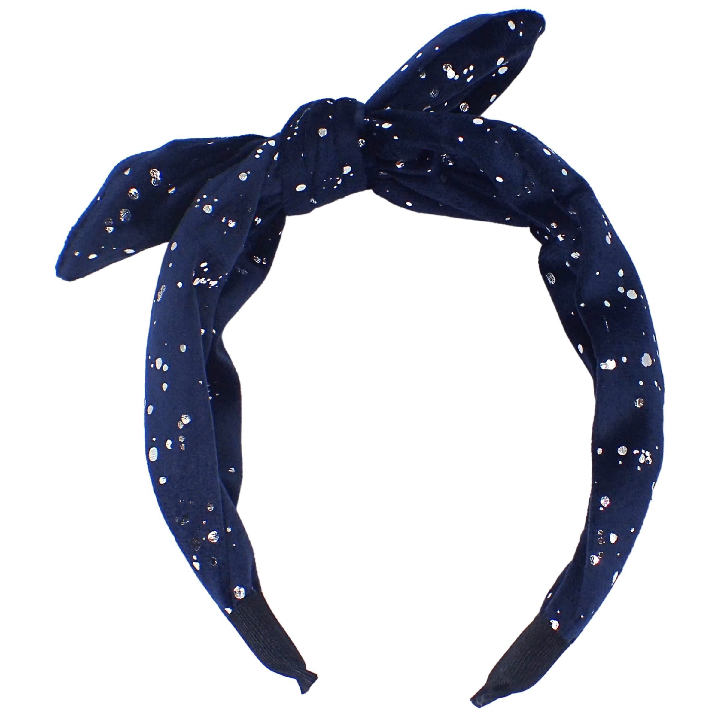 Dotted Velvet Bow Alice Bands Adult Women, Hair Accessories for Women, Hair Bands for Women, Thick Headband, Womens Headbands, Head Bands Adult Women, Wide Headbands