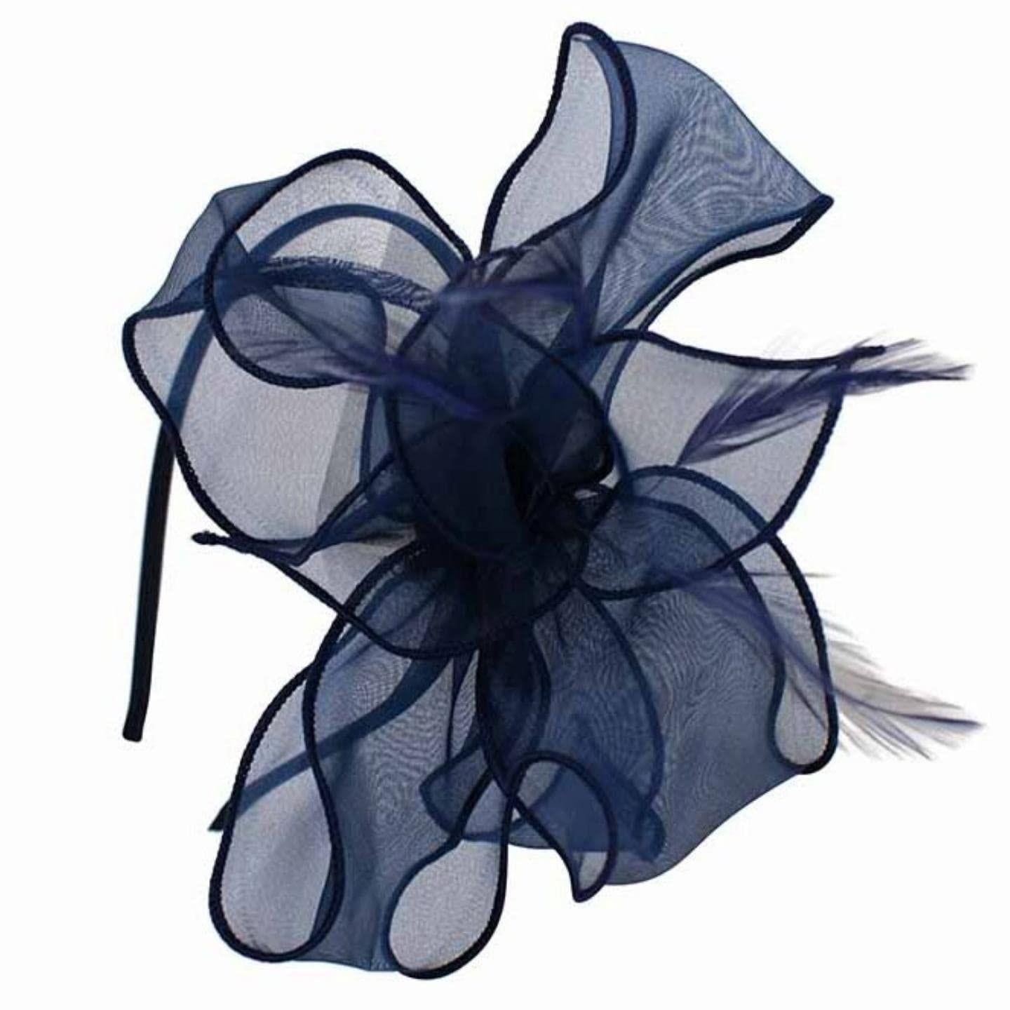 Fascinator Headband Hair Band Fascinators Feather Flower Headband Ladies Hair Piece Wedding Hats Ascot Hat On Aliceband For Women, Ladies, Girls