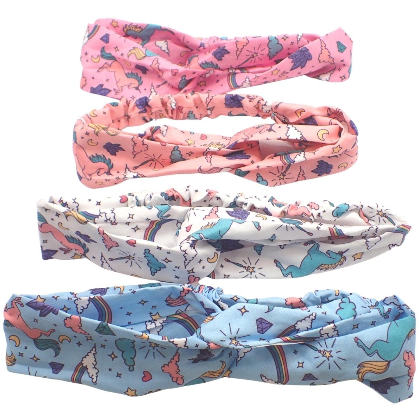 Headband Bandeau Headbands Knotted Head Band Unicorn Headband Kids Hair Headbands Gingham Headbands School Headbands Bandeau Bandeaux For Children, Kids, Girls, Boys