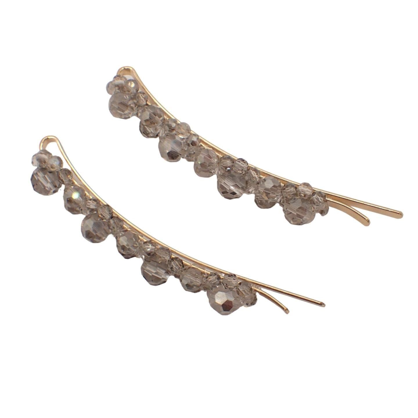 Beautiful Beaded Hair Grips, Coloured Grips For Prom, Bride or Flower Girl, Womens Hair Clip, Bobby Pins, Kirby Grip Accessory