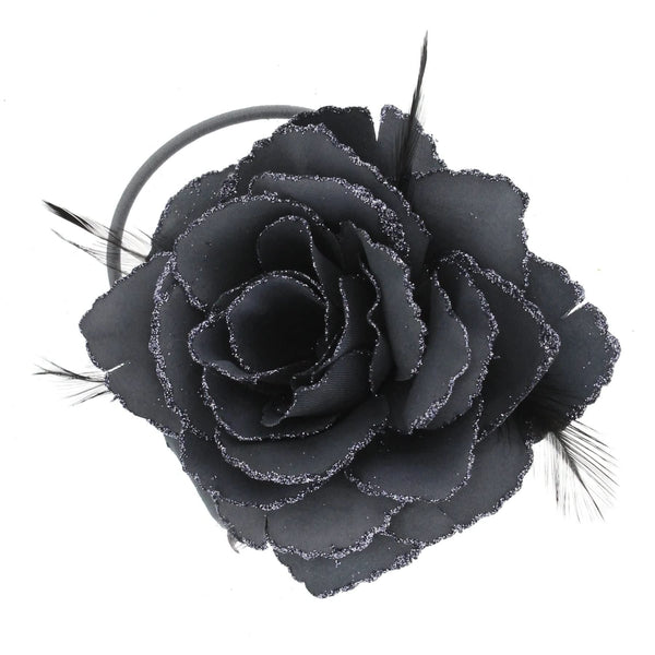 Rose Flower Hair Clip Hairband Brooch Safety Pin Hairpin Floral Corsage Fascinator Hair Band Aligator Beak Grip for Women & Girls Wedding Prom Party Special Occasion