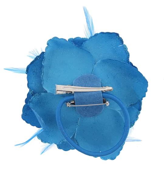 Rose Flower Hair Clip Hairband Brooch Safety Pin Hairpin Floral Corsage Fascinator Hair Band Aligator Beak Grip for Women & Girls Wedding Prom Party Special Occasion