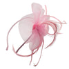 Flower Fascinator Fascinators Looped Net & Feather Fascinator Headband Weddings Royal Ascot Attached To Aliceband For Women, Ladies, Girls