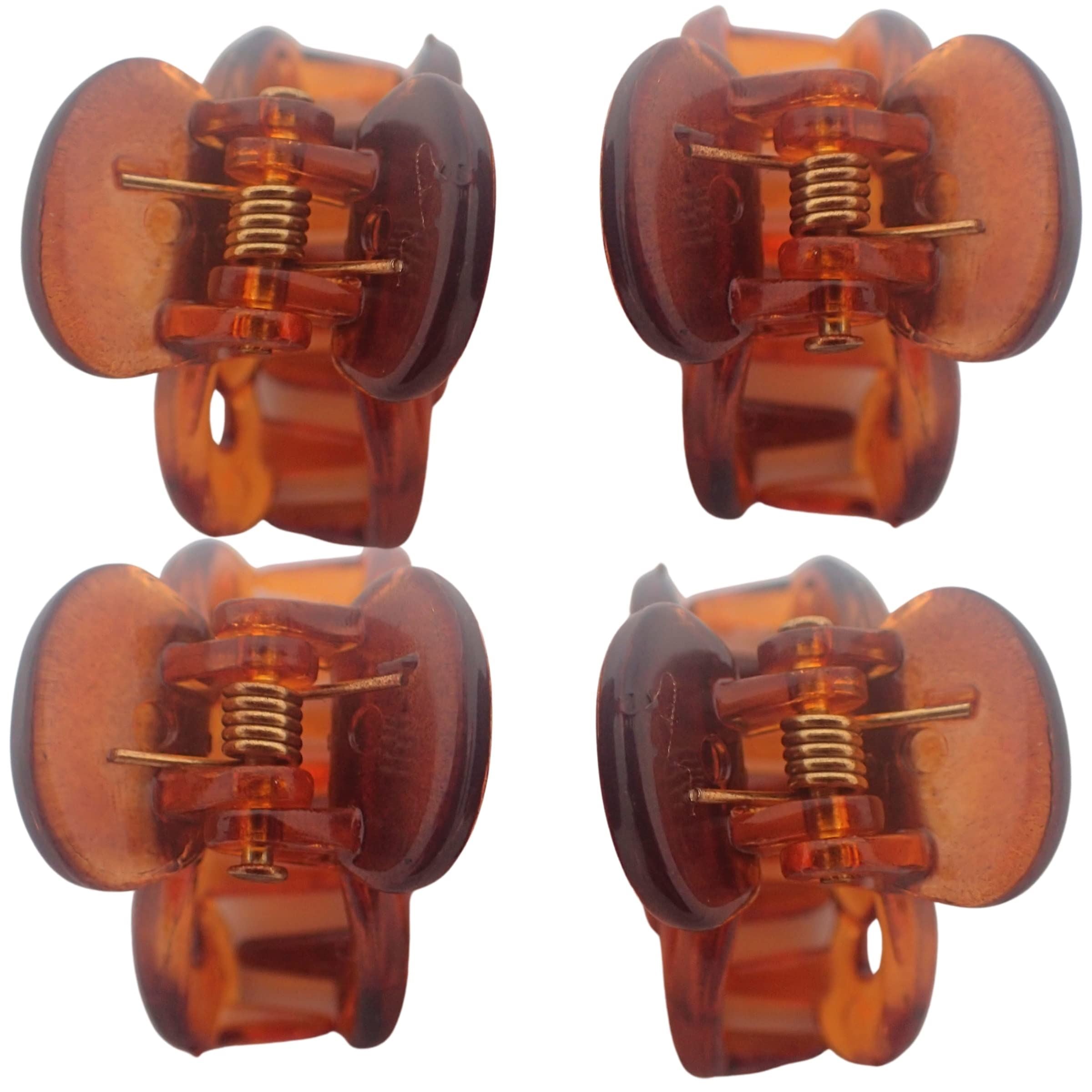 4 Pc Mini Hair Clips for Woman Kids, Plastic Mini Hair Claw Clip Pins Clamps Mini Hair Jaw Clips Hair for Girls Kids Women