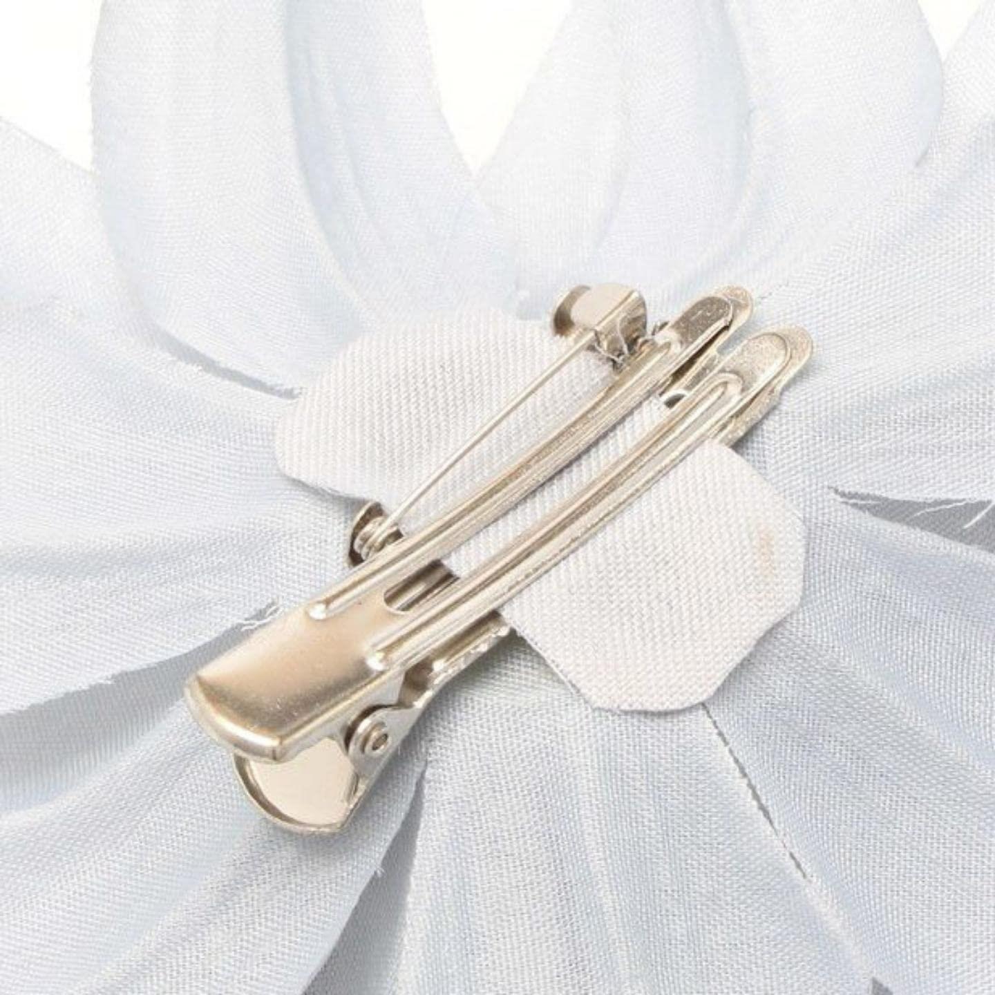 Fascinator Flower Hair Clip Beaded Wedding Fascinator Hair Clip Fascinator Hat Attached To Brooch Pin & Clip For Women, Ladies, Girls