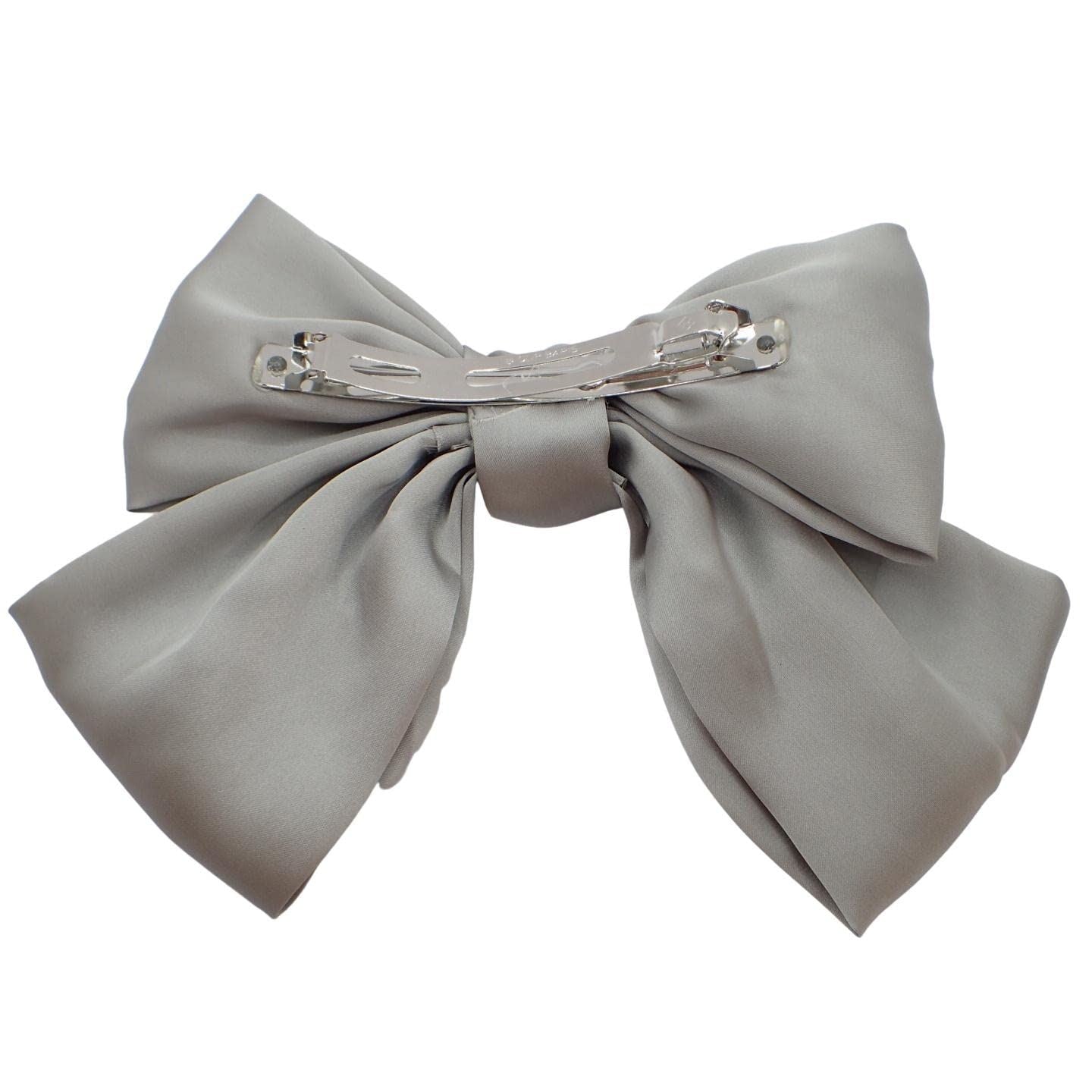 Satin Hair Bow Clip Barrette Cute Hair Styling Ribbon Bow Accessory on a Barrette Clip Bows for Girls, Kids, Women, Ladies for Wedding, Festival, Holiday