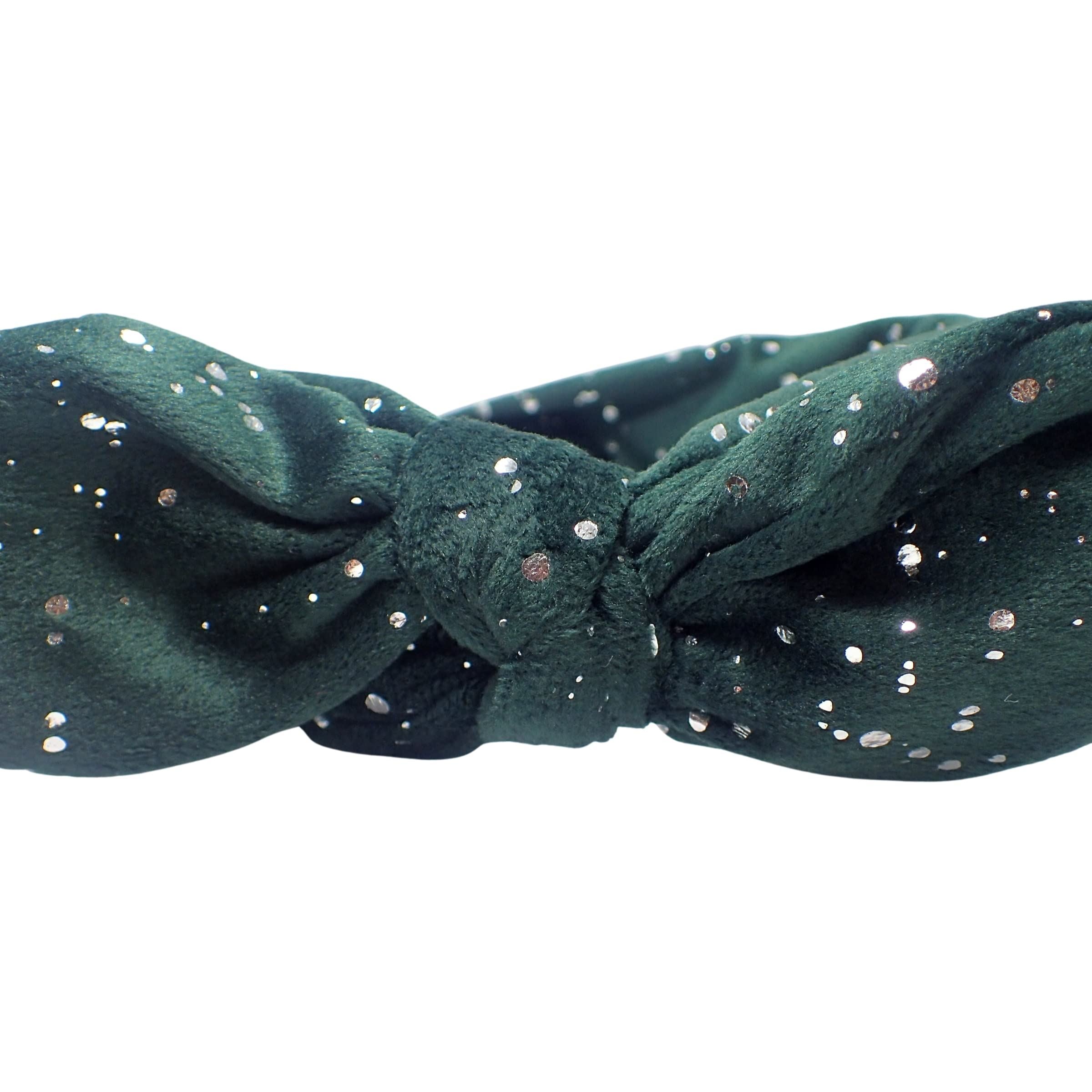 Dotted Velvet Bow Alice Bands Adult Women, Hair Accessories for Women, Hair Bands for Women, Thick Headband, Womens Headbands, Head Bands Adult Women, Wide Headbands