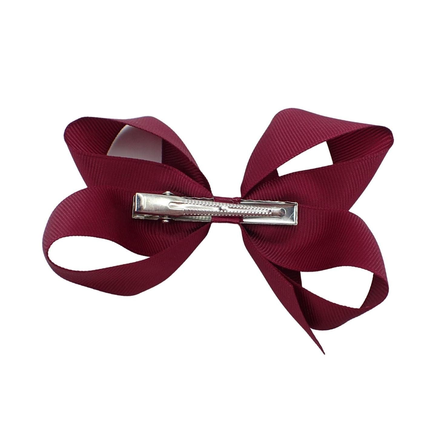 12cm / 4.7 Inches Ribbon Hair Bows, Hair Clip Hair Bows for Girls or Women