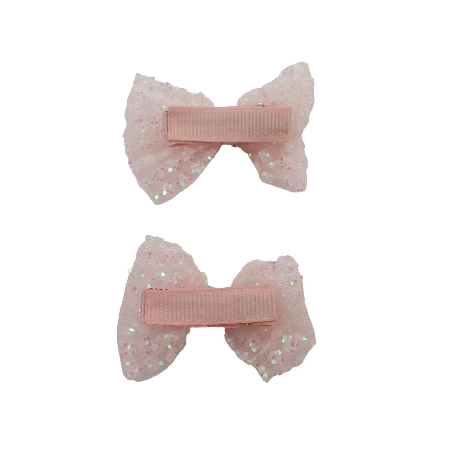 2pc Sequin Hair Bows Set Stylish Fashion Cute Bow Hair Clips Alligator Beak Bow Hair Slides Party Festival Hair Accessories Girls Children's Women's Wedding