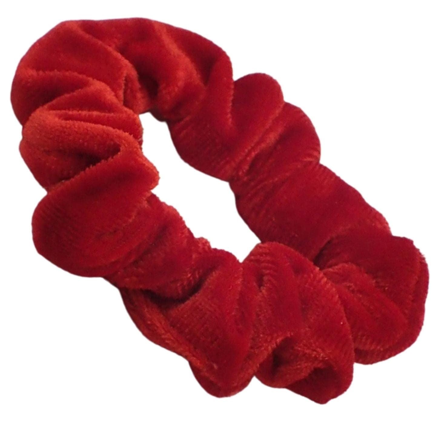 Small Skinny Velvet Hair Scrunchies Pack of 2 Scrunchies for Women & Girls, Cute Soft Scrunchy Hair Tie, Cute Hair Bobble, Velvet Hairband for Ladies & Kids Scrunchies