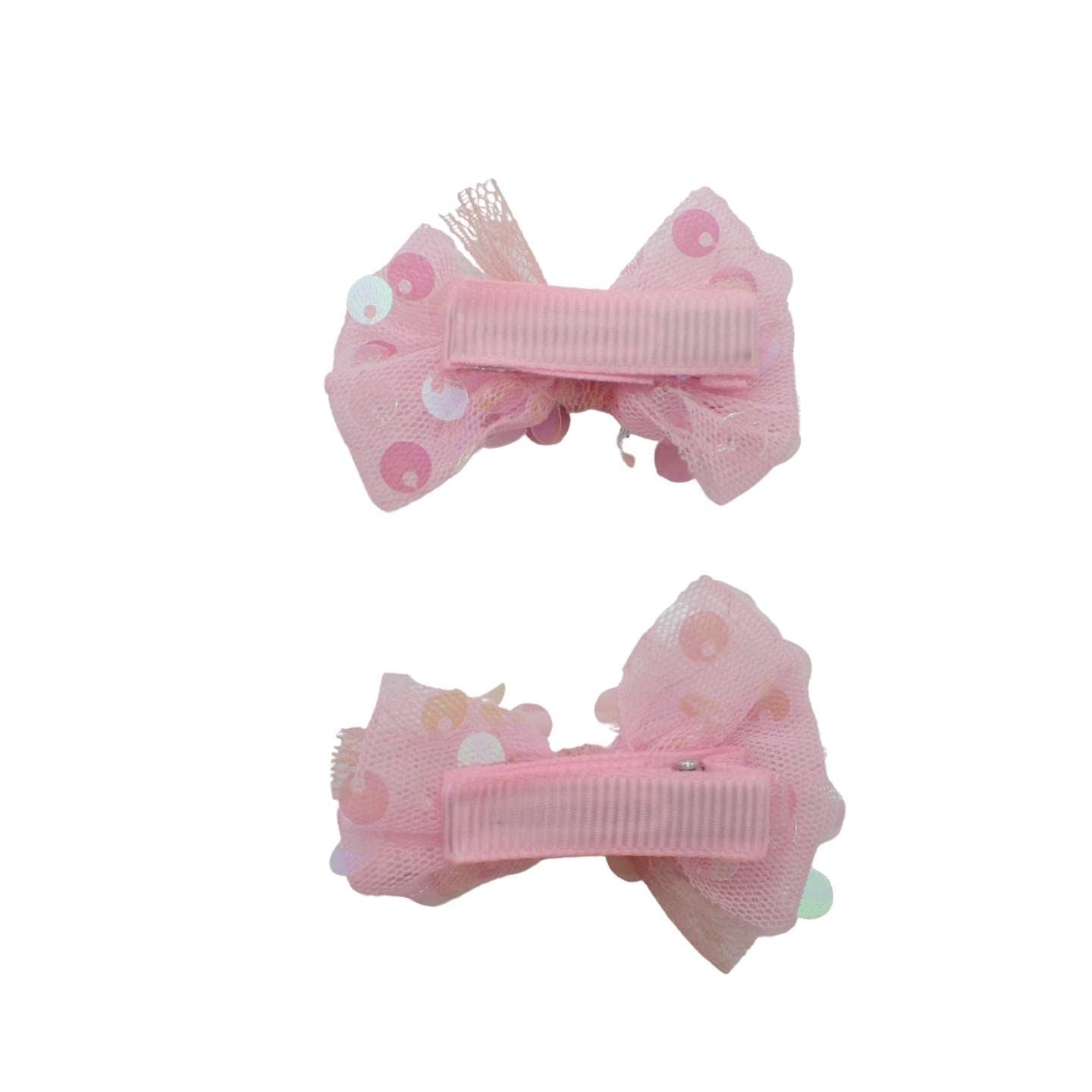 2pc Sequin Hair Bows Set Stylish Fashion Cute Bow Hair Clips Alligator Beak Bow Hair Slides Party Festival Hair Accessories Girls Children's Women's Wedding
