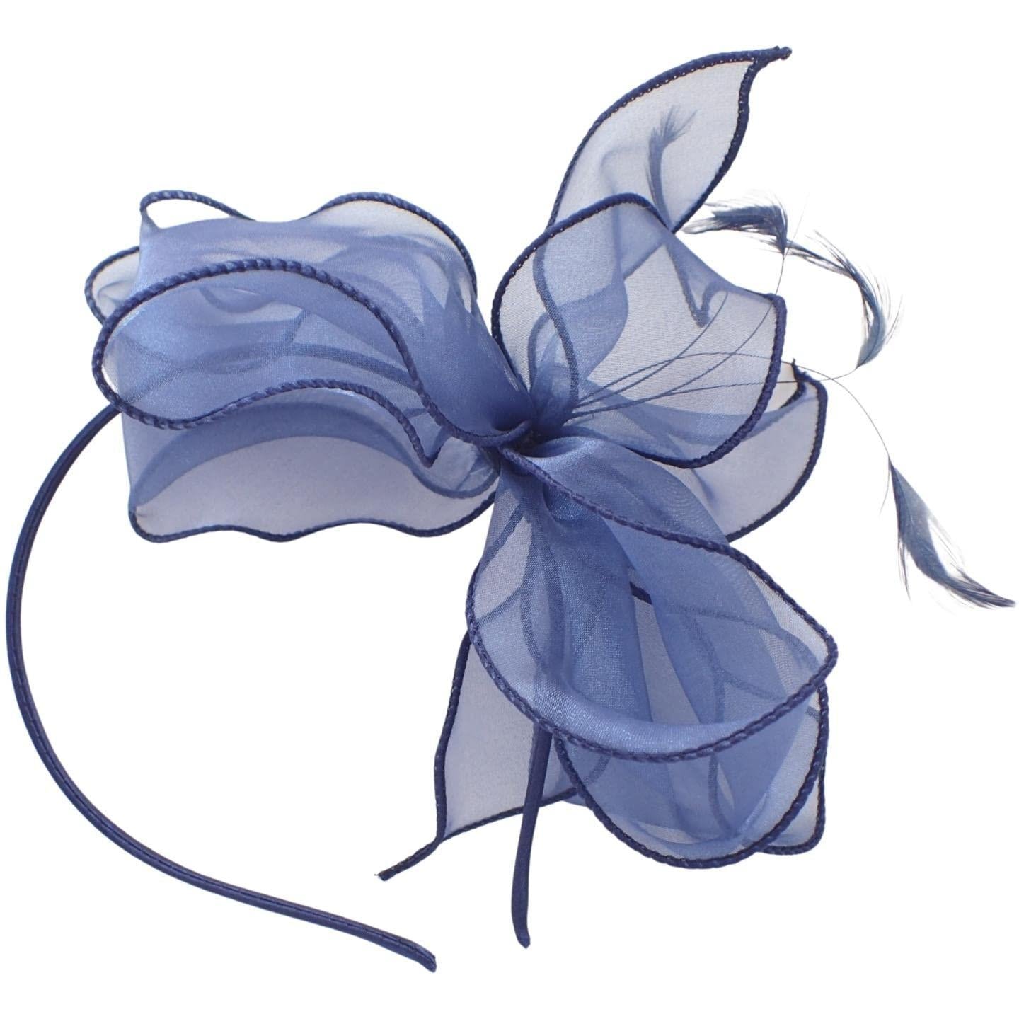 Fascinator Headband Hair Band Fascinators Feather Flower Headband Ladies Hair Piece Wedding Hats Ascot Hat On Aliceband For Women, Ladies, Girls