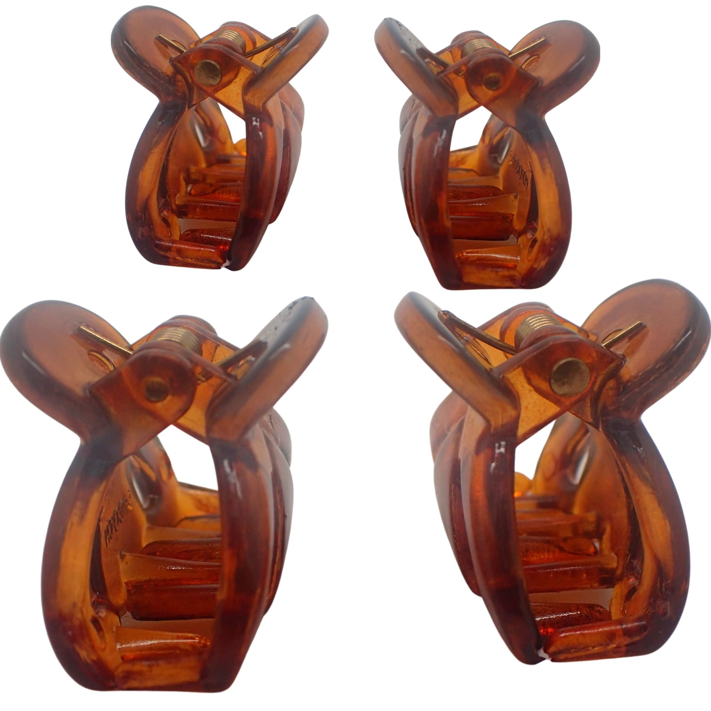 4 Pc Mini Hair Clips for Woman Kids, Plastic Mini Hair Claw Clip Pins Clamps Mini Hair Jaw Clips Hair for Girls Kids Women