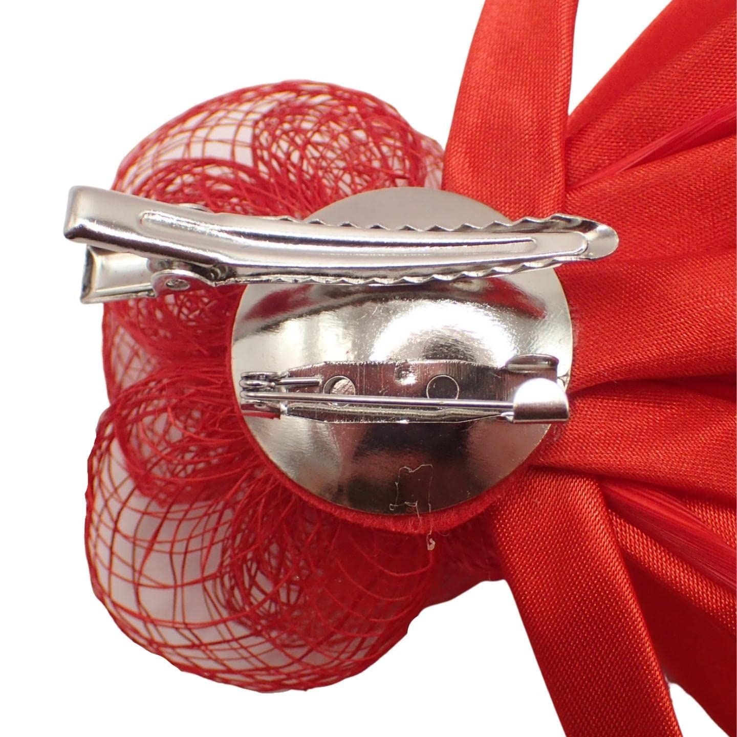 Mini Fascinator Hair Clips Small Fascinators Fascinator Flower Hair Clip Wedding Clip Royal Ascot Hat Wedding Corsage On Clip & Brooch Pin For Women, Ladies, Girls