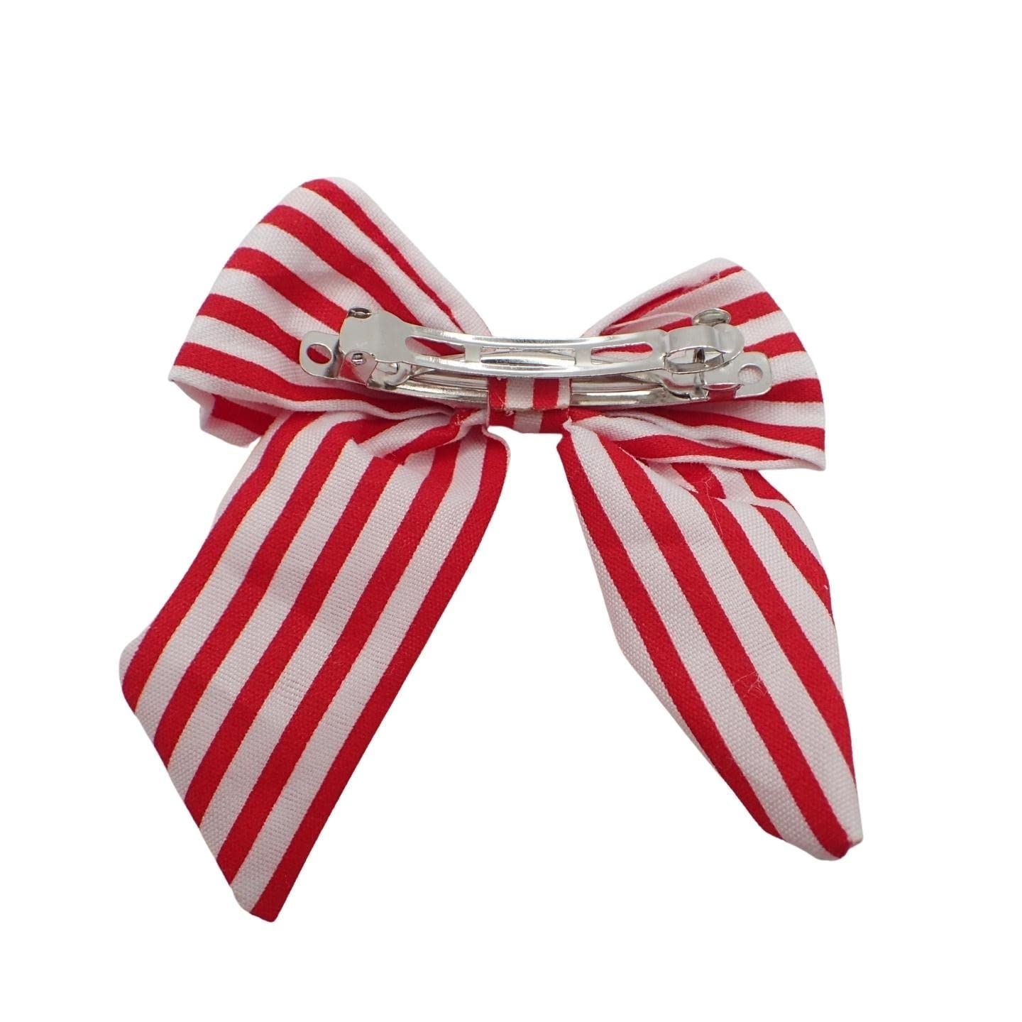 Satin Hair Bow Clip Barrette Cute Hair Styling Ribbon Bow Accessory on a Barrette Clip Bows for Girls, Kids, Women, Ladies for Wedding, Festival, Holiday