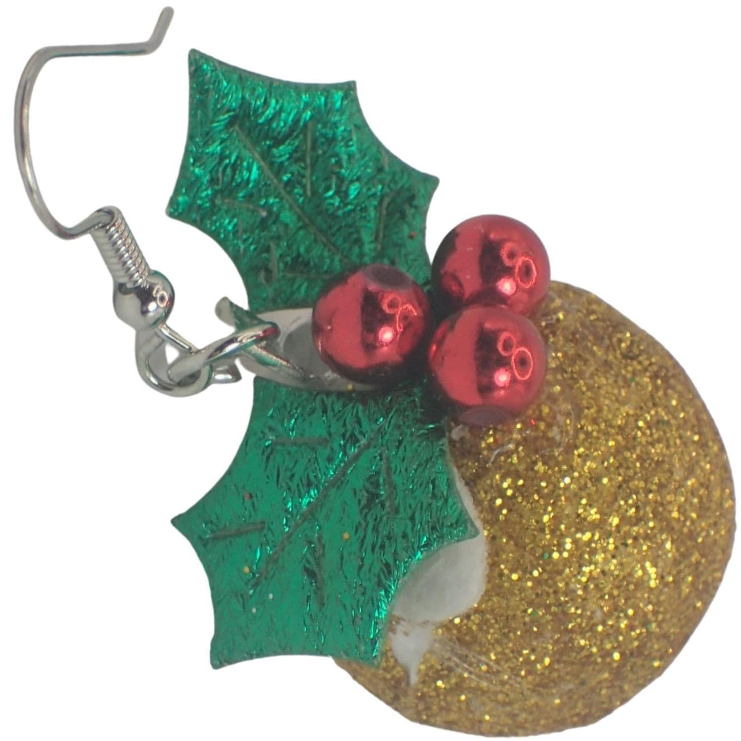 2pcs Christmas EarRings for Women or Girls, Earrings for Women Dangling Christmas Tree, Bauble, Christmas Pudding, Hooks, Studs, Reindeer Santa Hat Ho Ho Ho Holly