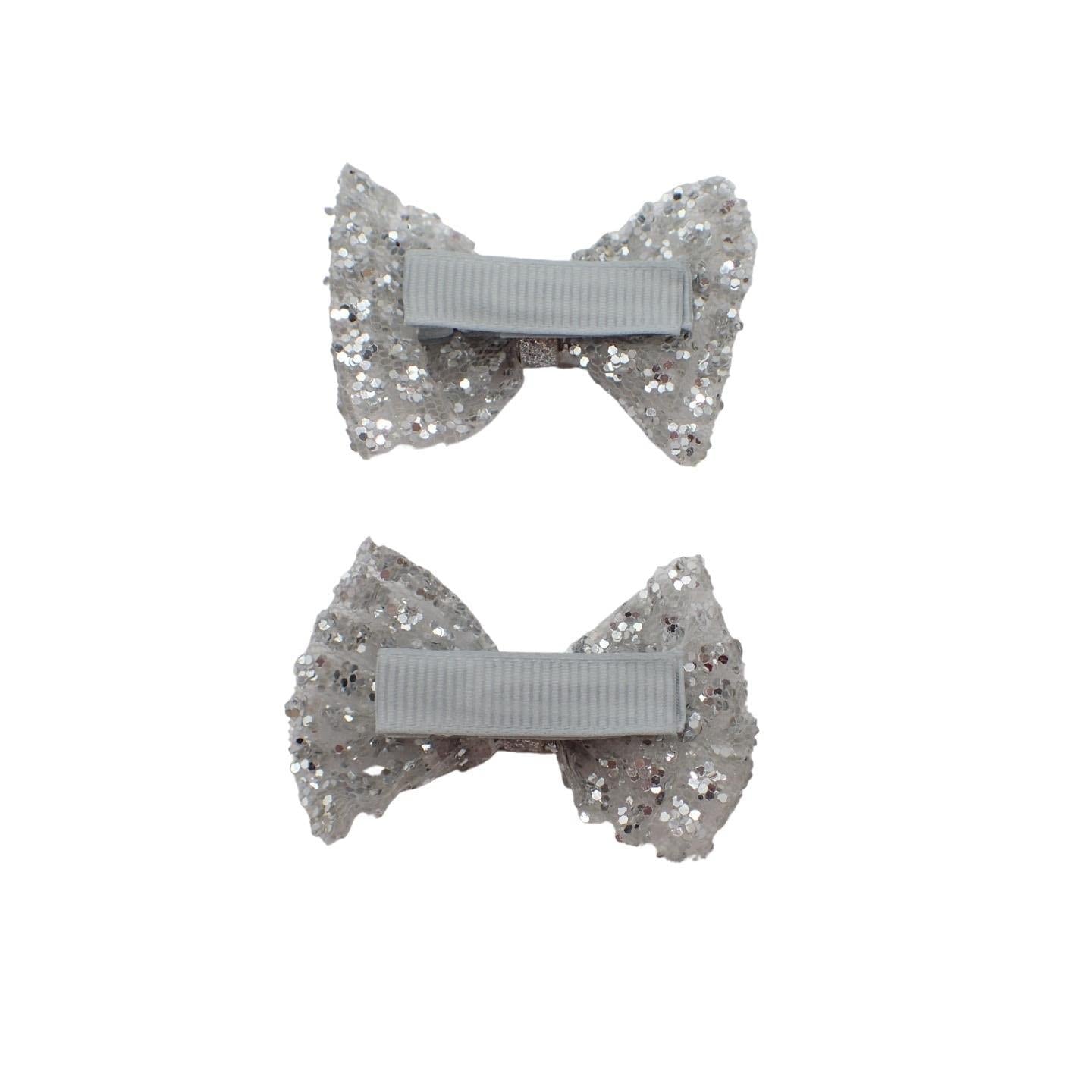2pc Sequin Hair Bows Set Stylish Fashion Cute Bow Hair Clips Alligator Beak Bow Hair Slides Party Festival Hair Accessories Girls Children's Women's Wedding