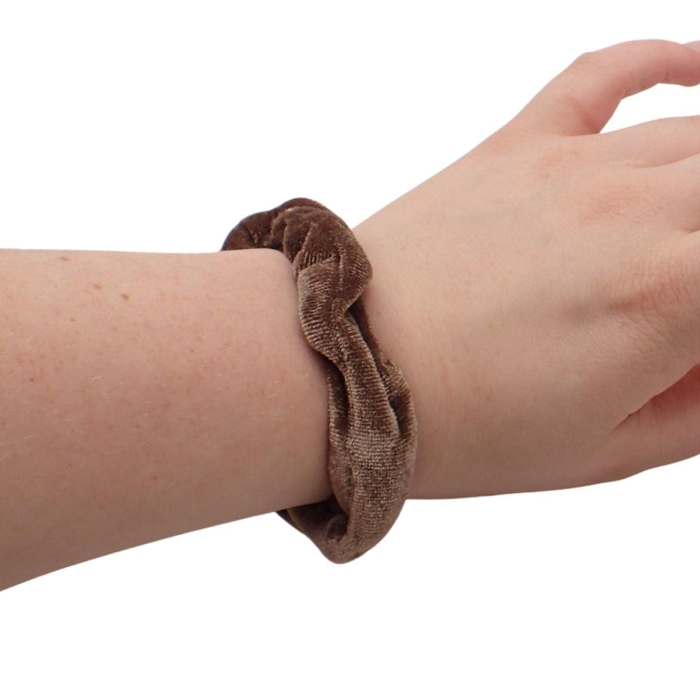 Small Skinny Velvet Hair Scrunchies Pack of 2 Scrunchies for Women & Girls, Cute Soft Scrunchy Hair Tie, Cute Hair Bobble, Velvet Hairband for Ladies & Kids Scrunchies