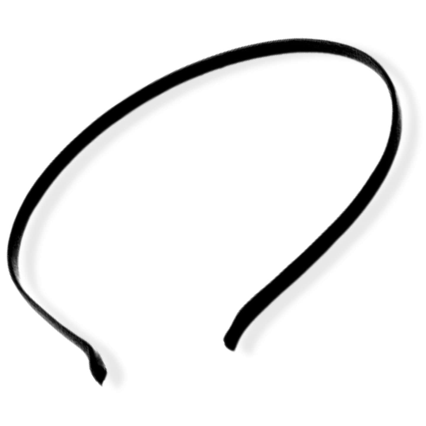 2pc Thin Satin Covered Metal Headbands Hair Bands Alice Bands Ribbon Wrapped Hairbands Head Bands Adult Women Girls Black White Pink Fuchsia