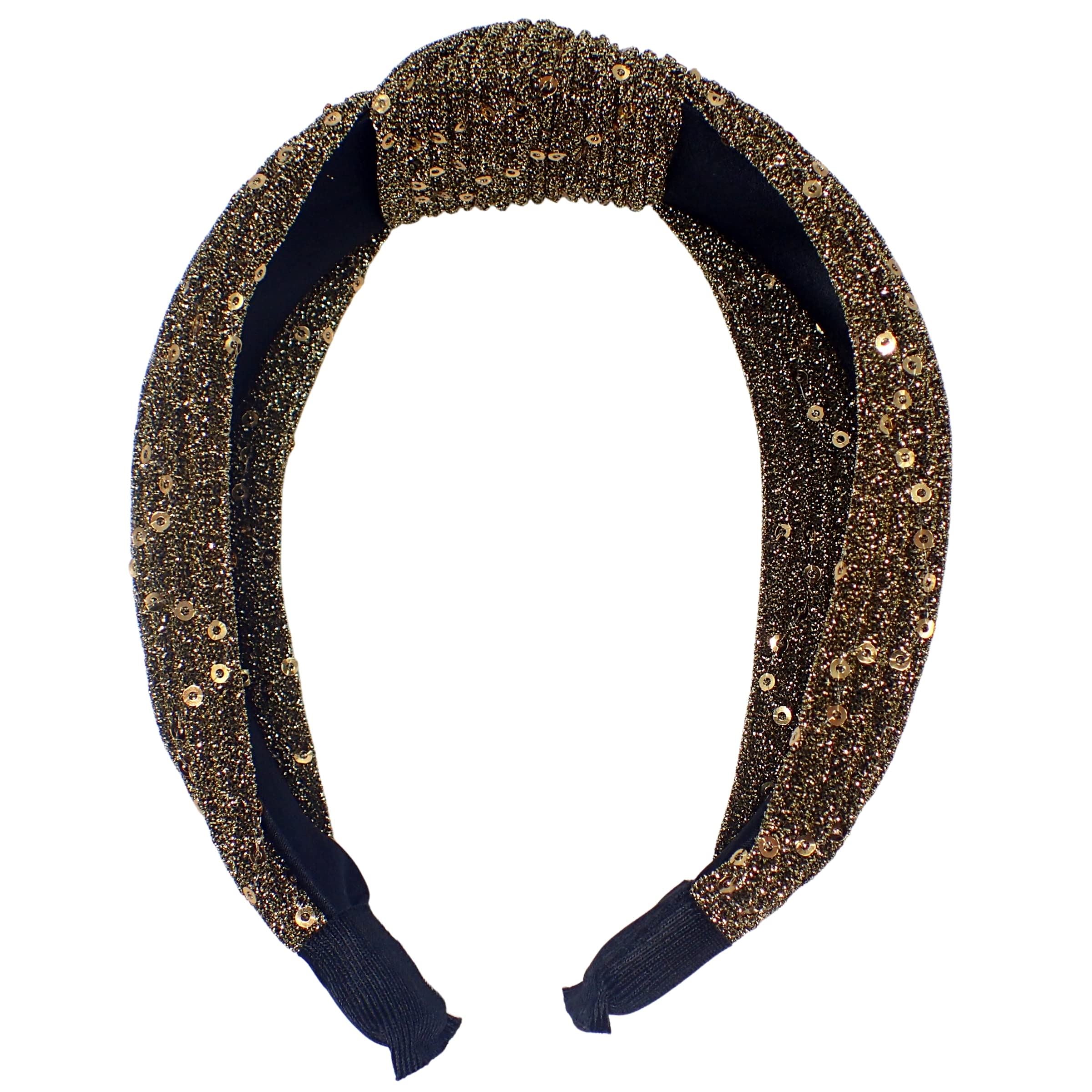 Lurex Sequin Knot Alice Bands Adult Women, Hair Accessories for Women, Hair Bands for Women, Thick Headband, Womens Headbands, Head Bands Adult Women, Wide Headbands