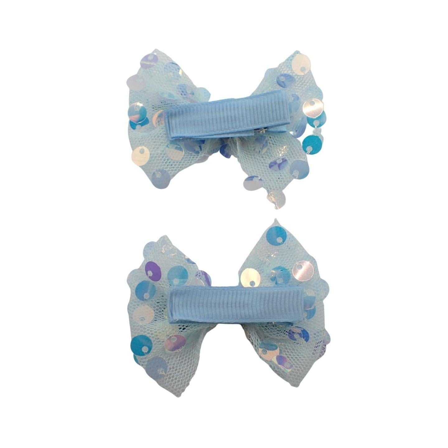 2pc Sequin Hair Bows Set Stylish Fashion Cute Bow Hair Clips Alligator Beak Bow Hair Slides Party Festival Hair Accessories Girls Children's Women's Wedding