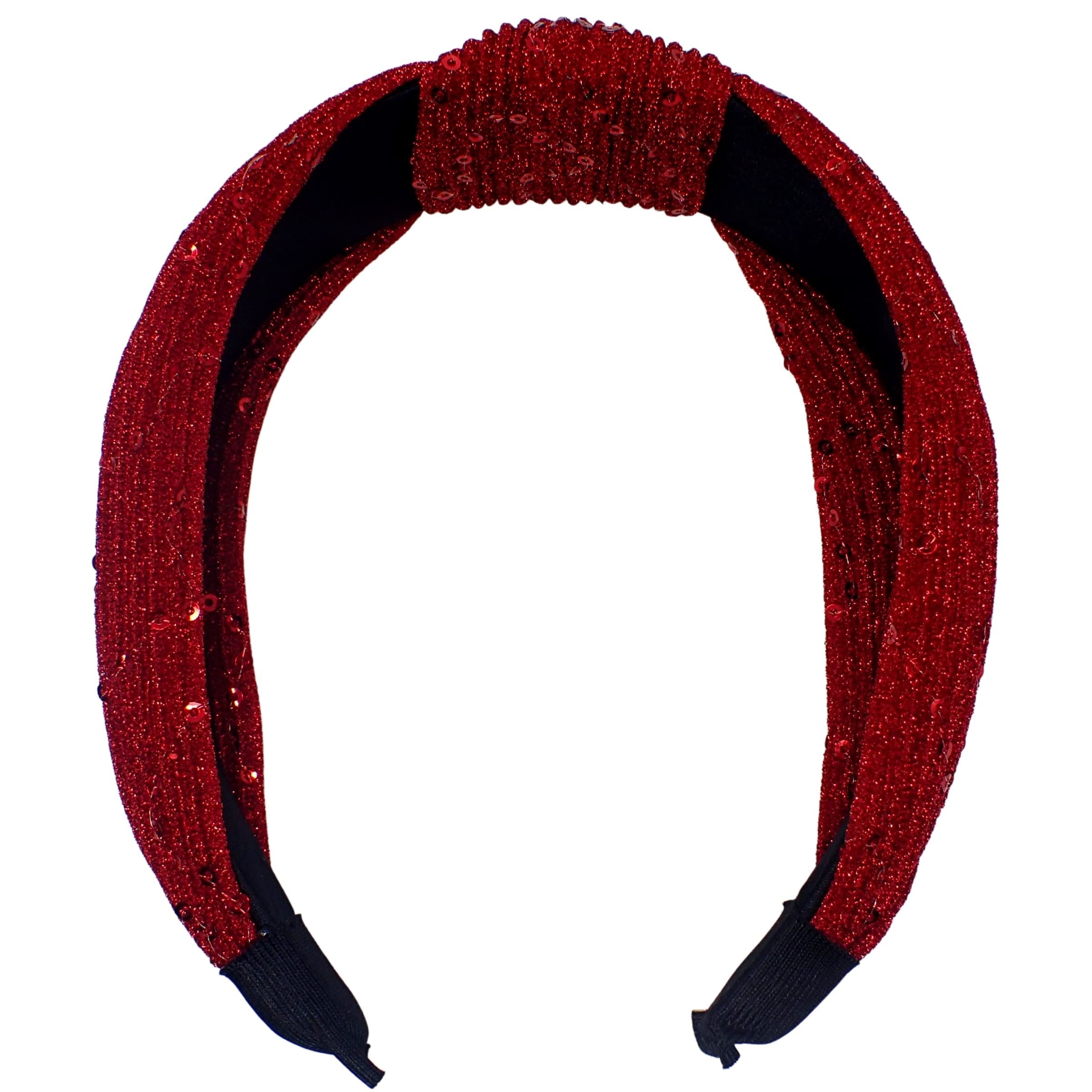 Lurex Sequin Knot Alice Bands Adult Women, Hair Accessories for Women, Hair Bands for Women, Thick Headband, Womens Headbands, Head Bands Adult Women, Wide Headbands