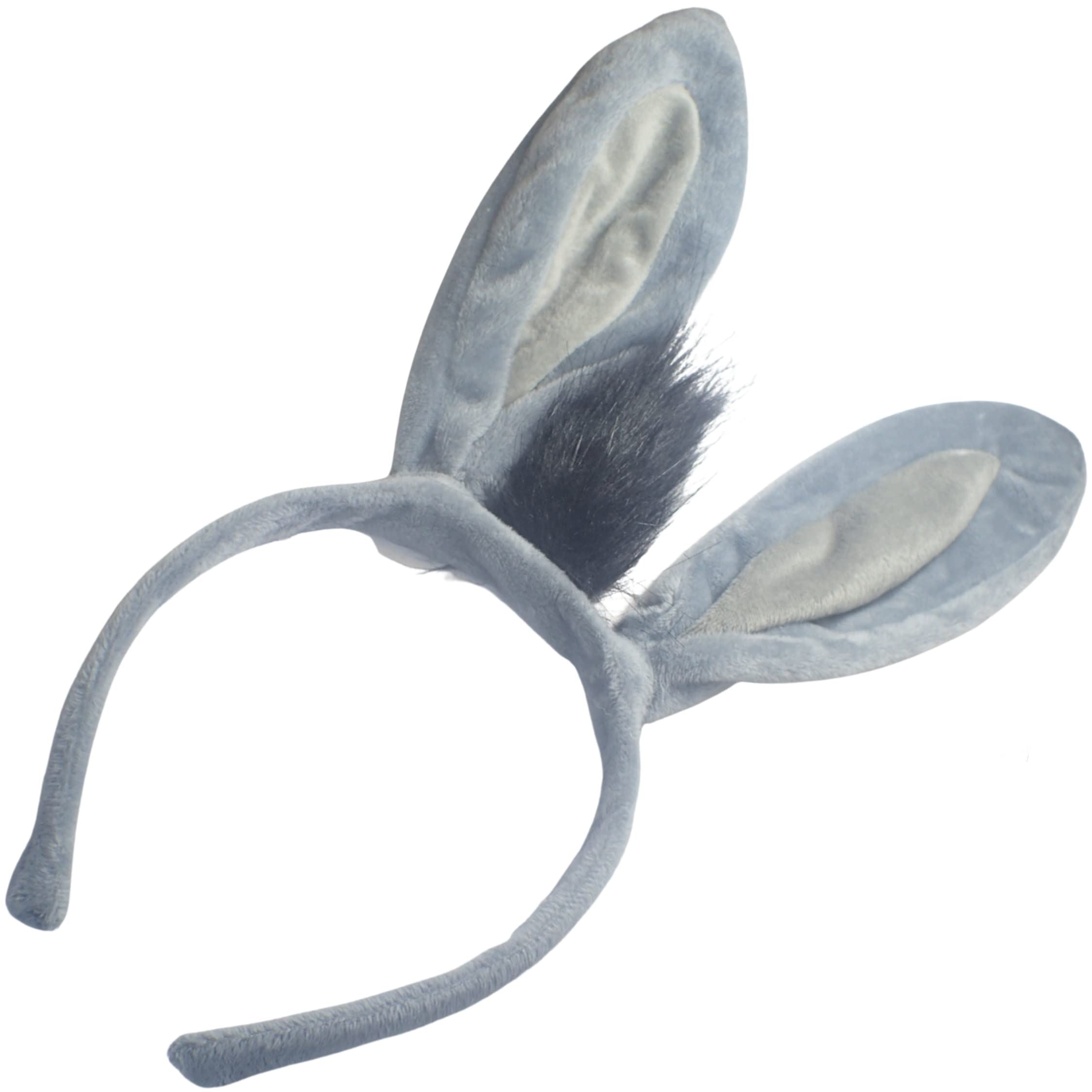 Animal Head Bands Adult Women, Kids, Headbands Men, Hen Party, Fancy Dress, Farm Plush Donkey Cow Sheep Christmas Headbands for Adults, Tail & Hair Band Costume