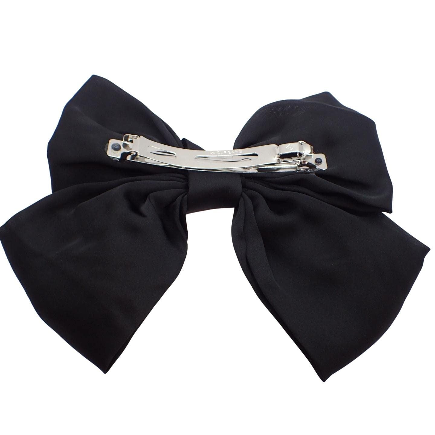 Satin Hair Bow Clip Barrette Cute Hair Styling Ribbon Bow Accessory on a Barrette Clip Bows for Girls, Kids, Women, Ladies for Wedding, Festival, Holiday