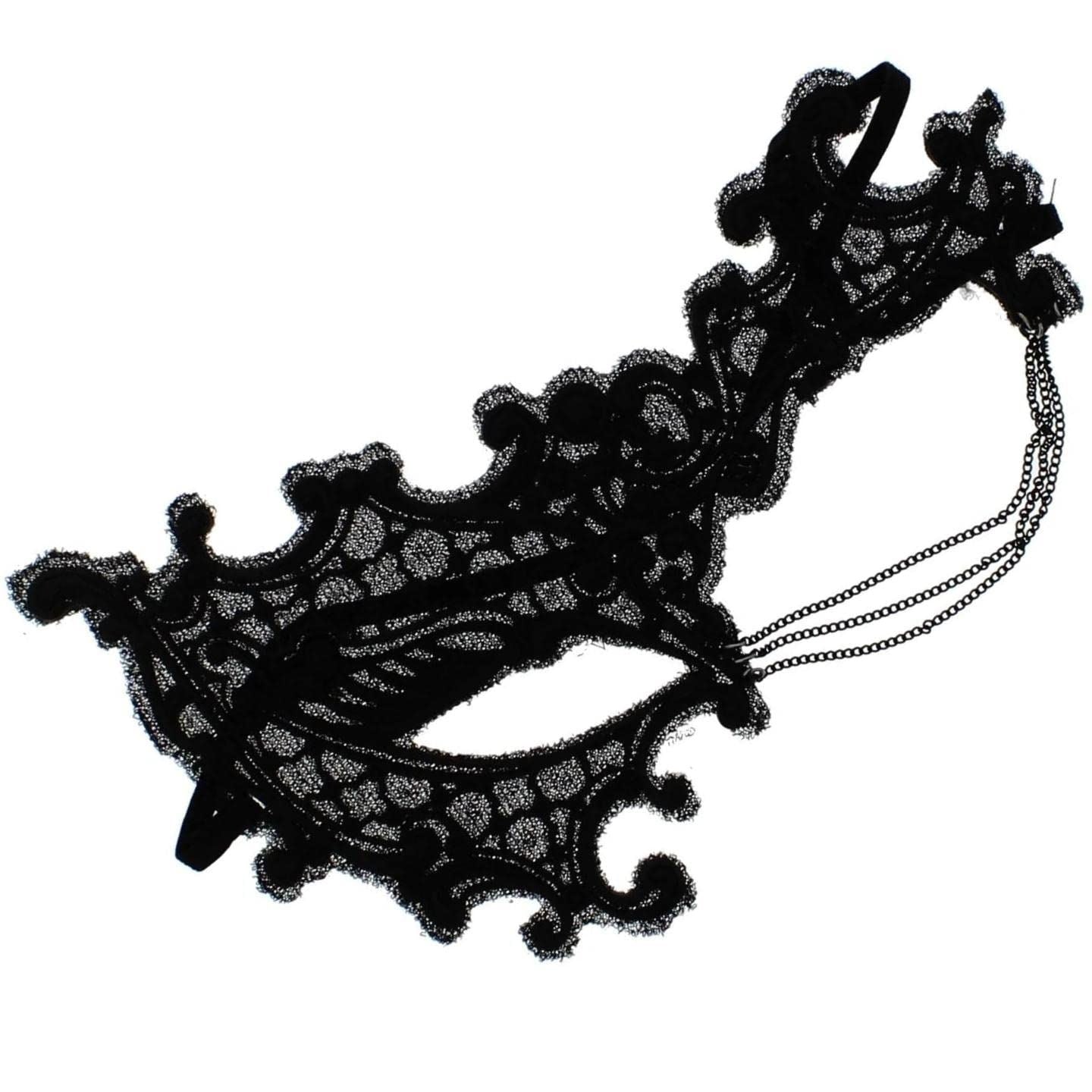 Black Lace Masquerade Mask for Women and Men, Fancy Dress Adult, Mask Costume, Phantom of the Opera Mask, Gothic Accessories, Venetian Mask