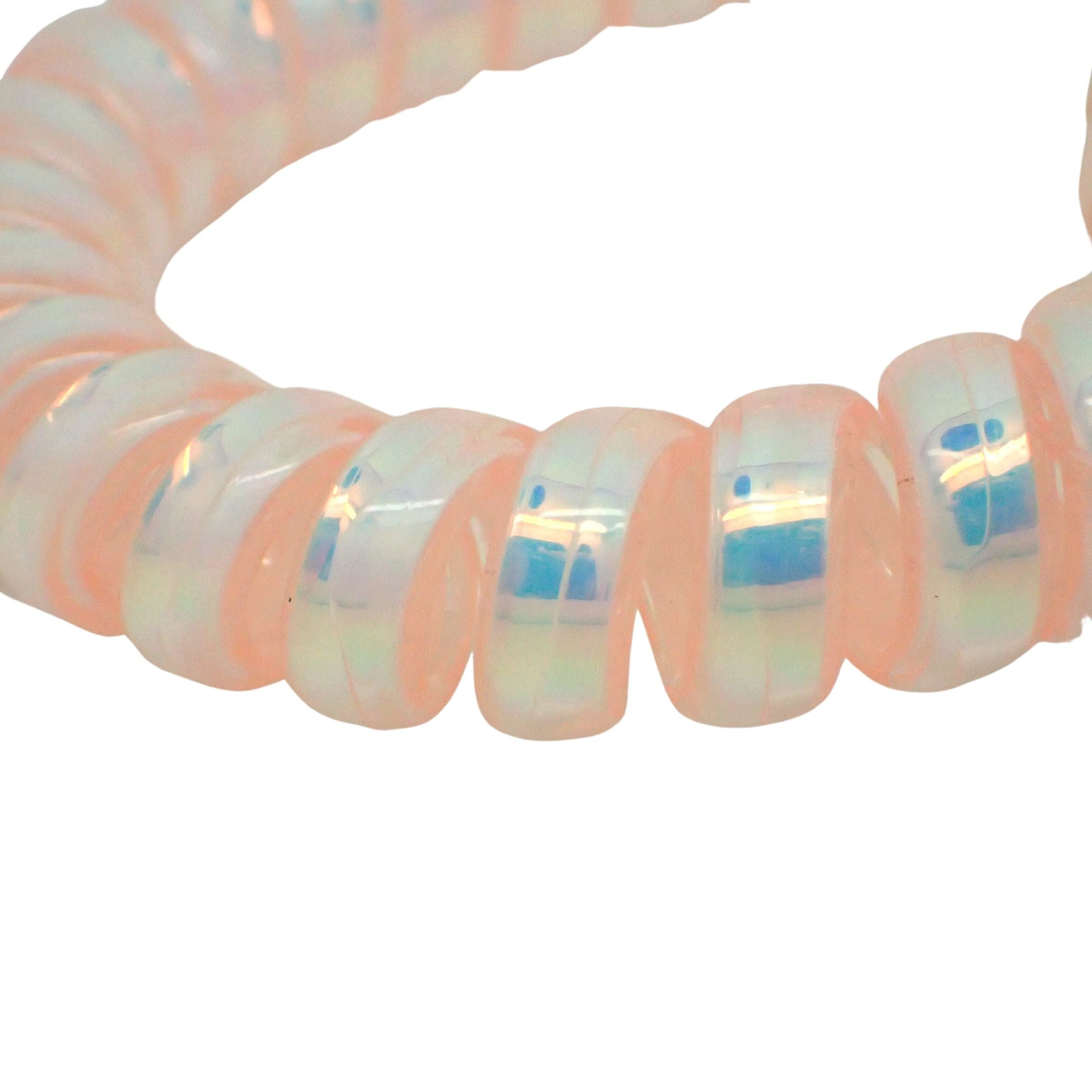 Metallic Spiral Hair Ties for Girls and Women, Hair Accessories for Girls, Hair Bobbles, Hair Elastics, Hair Bands for Women, Elastic Bands for Hair