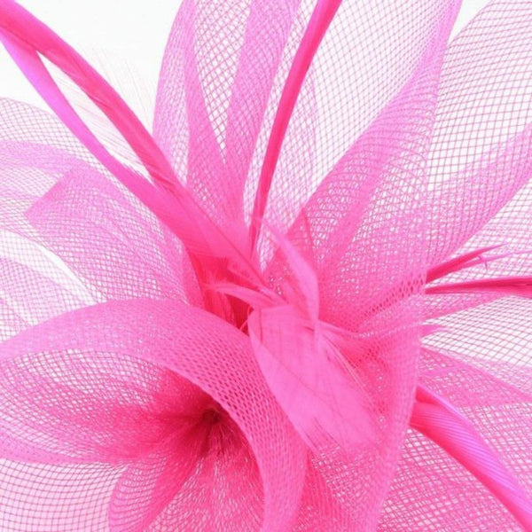 Looped Net Fascinator Hair Clip Flower Feather Fascinators Wedding Fascinators Wedding Hair Clip Royal Ascot Fascinator On Clip & Pin For Women, Ladies, Girls