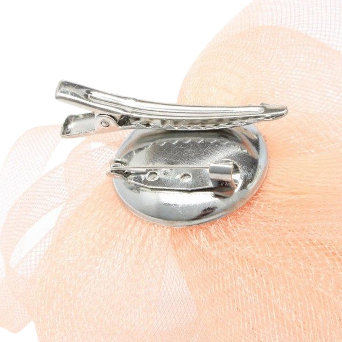 Looped Net Fascinator Hair Clip Flower Feather Fascinators Wedding Fascinators Wedding Hair Clip Royal Ascot Fascinator On Clip & Pin For Women, Ladies, Girls