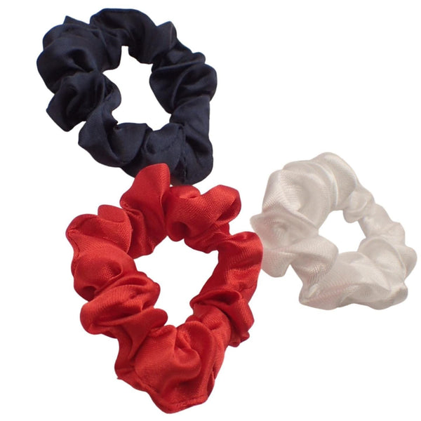 Set of 2 Small Satin Scrunchies for Girls & Women, Hair Accessories for Ladies & Teens, Non-Slip Scrunchie, Imitation Silk Scrunchies, Hair Bobbles