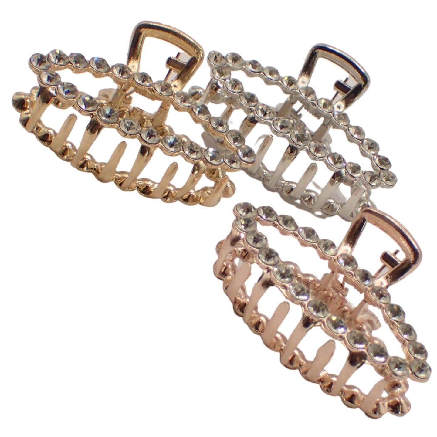 2pc Miniature Metal Hair Claw Clips, Claw Clips for Hair, Hair Accessories for Women, Hair Grips, Small Hair Clips, Mini Claw Clips