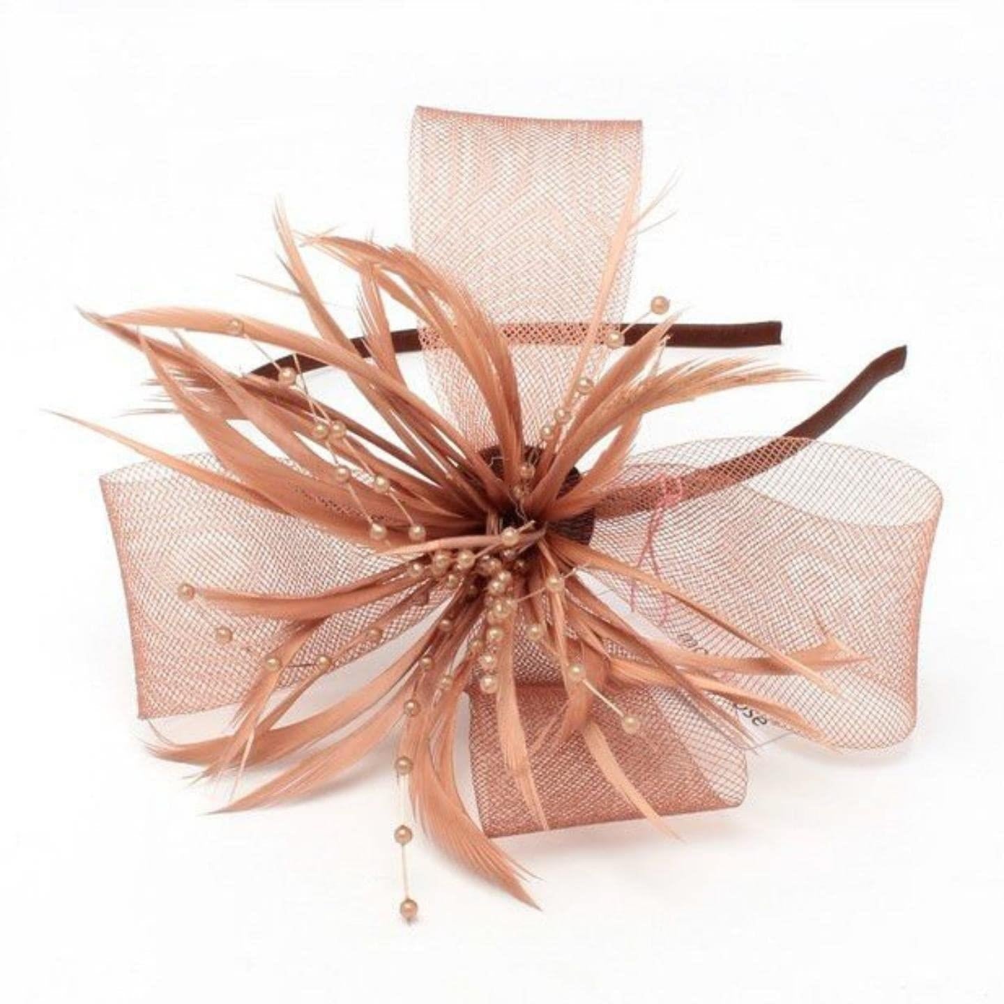 Flower Fascinator Hair Clips Hair Fascinators Wedding Hat Hair Clip Royal Ascot Hat On Clip Or Aliceband Headband For Girls, Women, Ladies