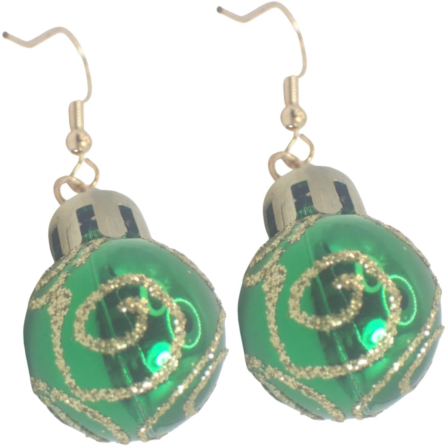 2pcs Christmas EarRings for Women or Girls, Earrings for Women Dangling Christmas Tree, Bauble, Christmas Pudding, Hooks, Studs, Reindeer Santa Hat Ho Ho Ho Holly