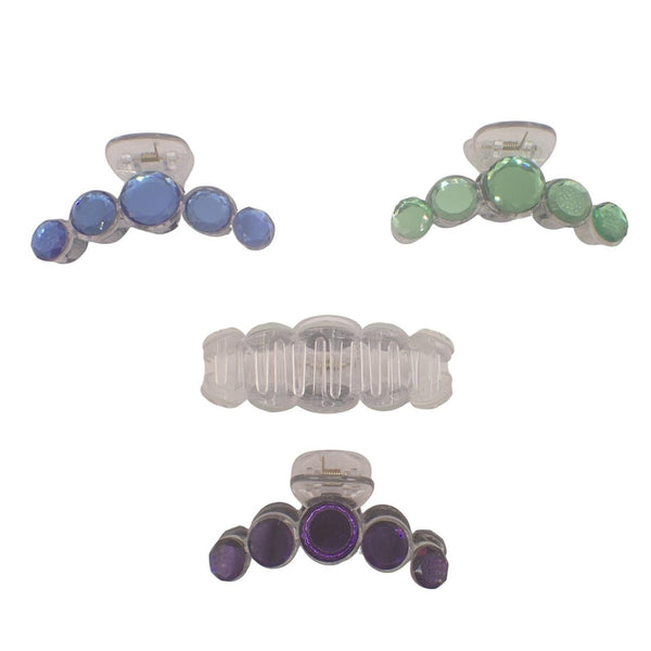 4Pc Gem Hair Octopus Claw Grip Fashion Gems Clips Hair Clasp