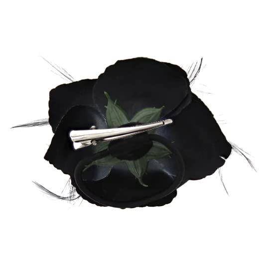 Rose Flower Hair Clip Hairband Floral Corsage Fascinator Hair Band Aligator Beak Grip for Women & Girls Wedding Prom Party Special Occasion