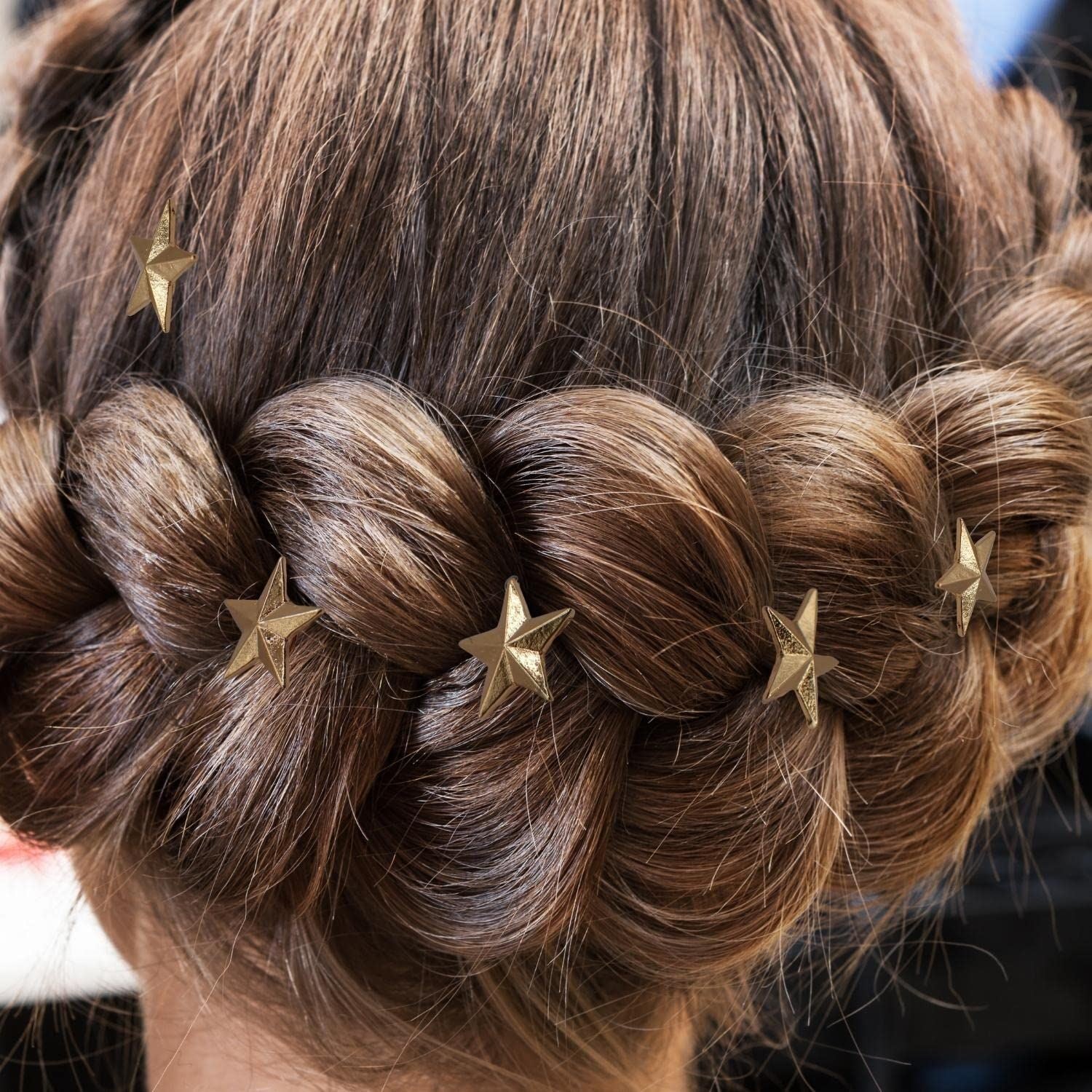 4pcs Star Decorative Spiral Hair Pin Clips, Gold Hair Accessories, Hair Pins for Buns, Hair Gems, Hair Jewellery, Celestial Hair Styling, Give Hair an Extra Dimension.