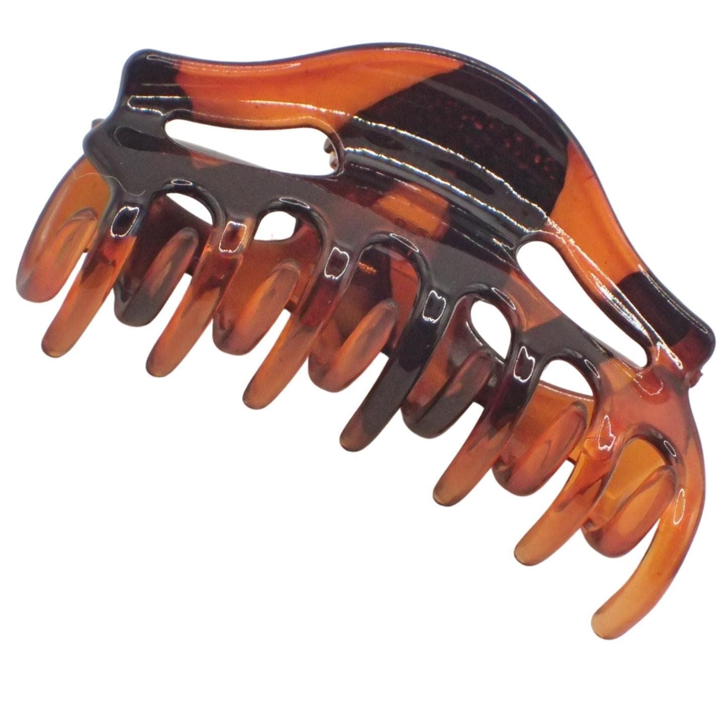 9cm Black or Brown Tort Hair Claw Clip, Detailed Hair Claw for Women & Girls, Thick Hair Claw, Hair Clips Women Claw Clips, Medium Clamps & Claws for Thick Hair