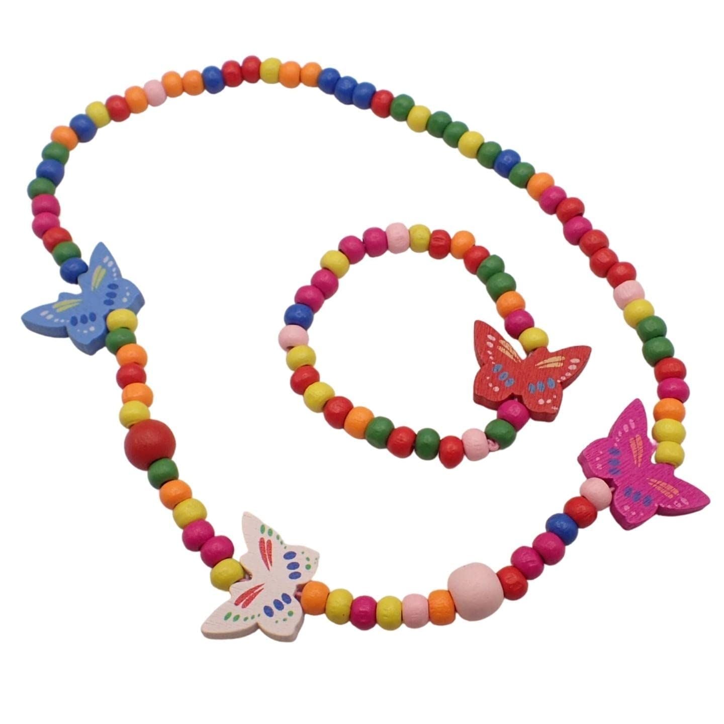 Children's Wooden Necklace & Bracelet Sets
