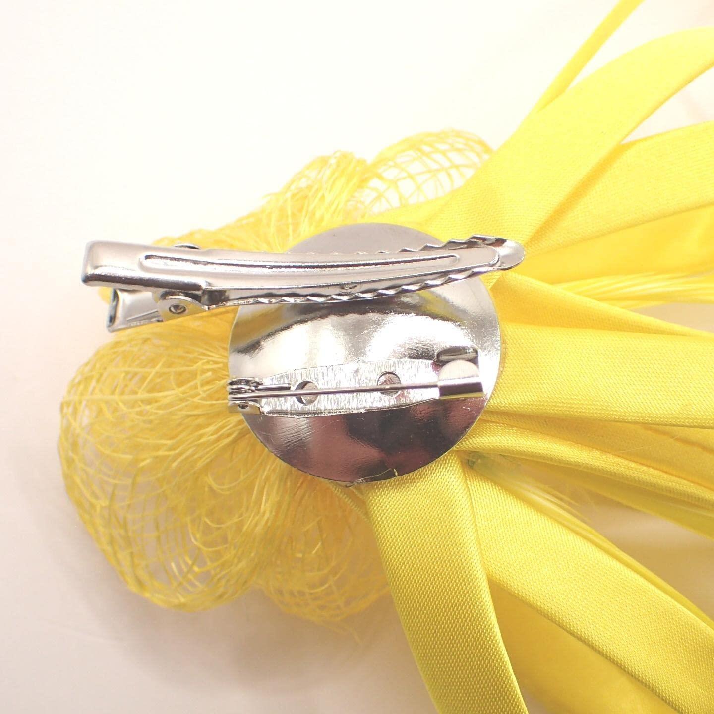 Mini Fascinator Hair Clips Small Fascinators Fascinator Flower Hair Clip Wedding Clip Royal Ascot Hat Wedding Corsage On Clip & Brooch Pin For Women, Ladies, Girls