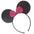 Mouse Ears Head band, Black mouse ears, Rat costume, Mice Ears with Spotty Bow, Adult Mouse Ears, Mouse Ears on Alice band for Adults and Kids, Mouse costume kids