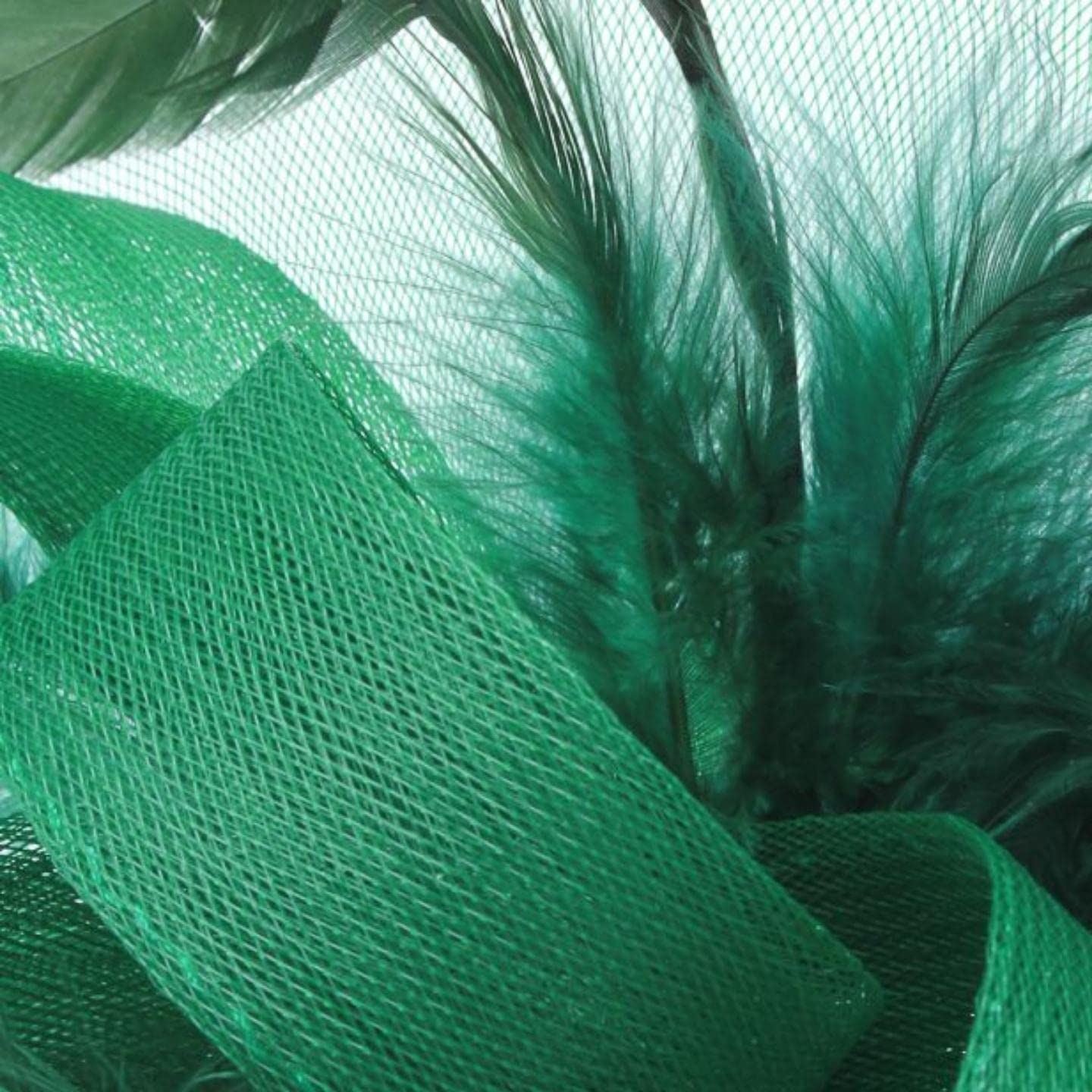 Large Fascinator Headband Hair Band Feather Fascinator Hats Looped Net Wedding Hats Bridal Hats Cocktail Hats Royal Ascot Hats On Aliceband for Women, Ladies, Girls