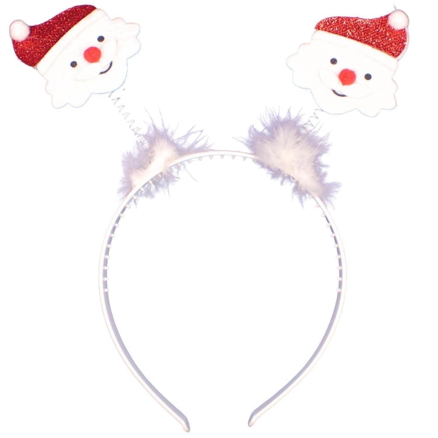 Christmas Headbands for Adults and Kids, Christmas Hats - Trees, Santa Bow, Festive Faces Boppers (Alien Headband), Christmas Hair Accessories, Novelty Xmas Dress