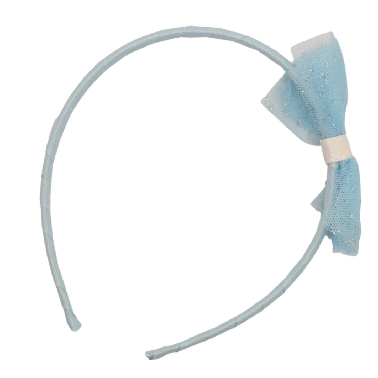 Small Bow Design Alice Bands, Pretty Girl's Hair Pink Glitter Bow, Polka Dot Bow, Blue & White Headband, Bow Hair Bands for Girl's & Women