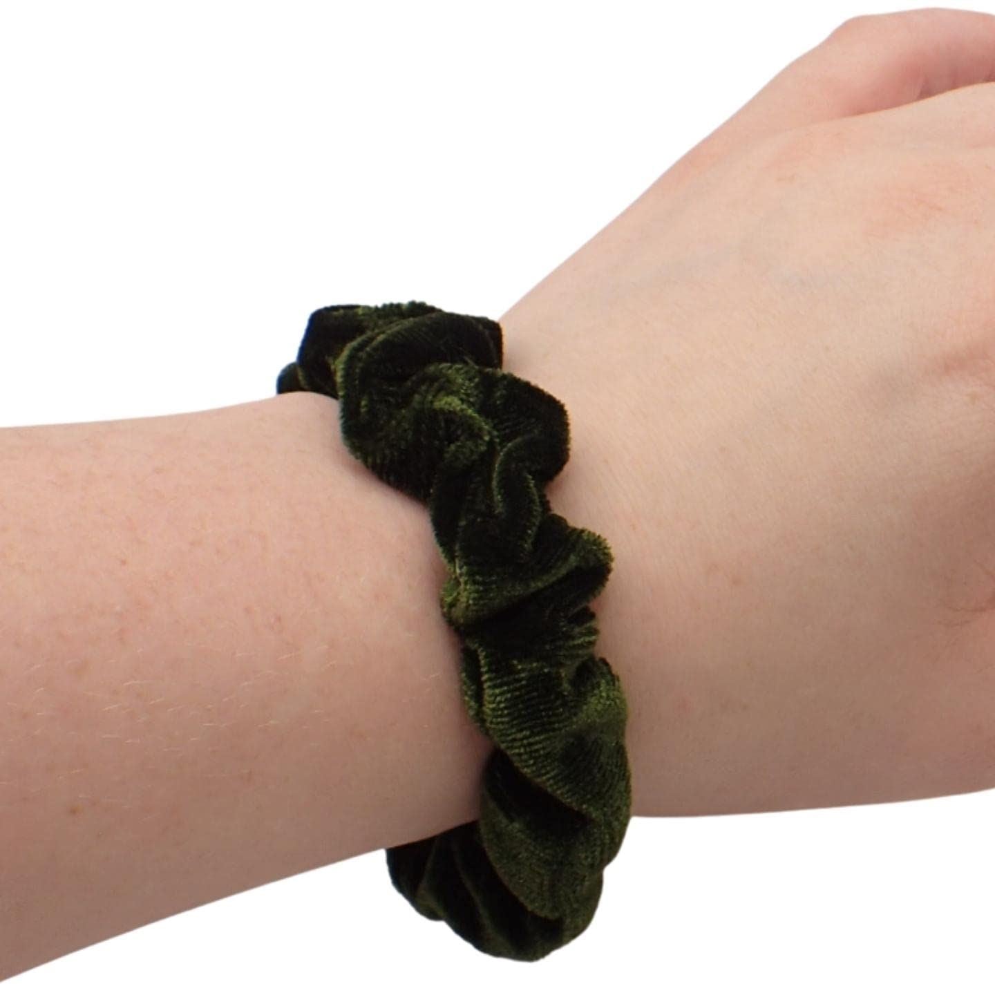 Small Skinny Velvet Hair Scrunchies Pack of 2 Scrunchies for Women & Girls, Cute Soft Scrunchy Hair Tie, Cute Hair Bobble, Velvet Hairband for Ladies & Kids Scrunchies