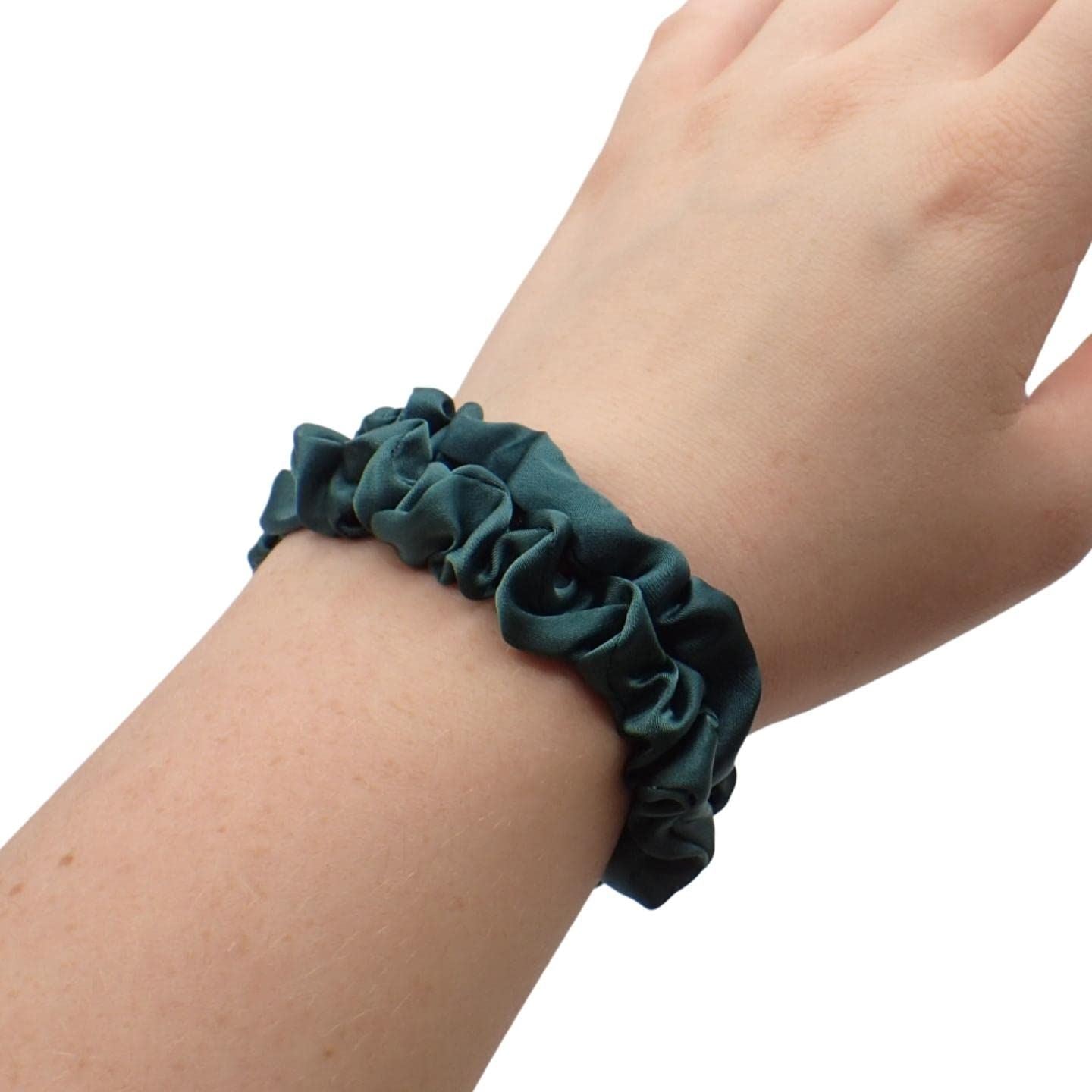 Small Satin Scrunchies for Girls & Women, Non-Slip Scrunchie, Imitation Silk Scrunchies, Hair Bobbles